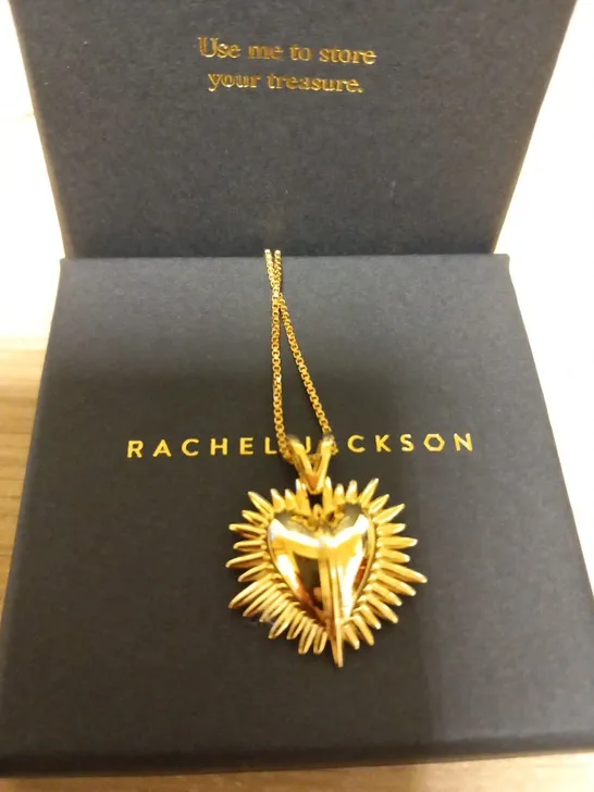 BOXED RACHEL JACKSON ELECTRIC DECO HEART NECKLACE