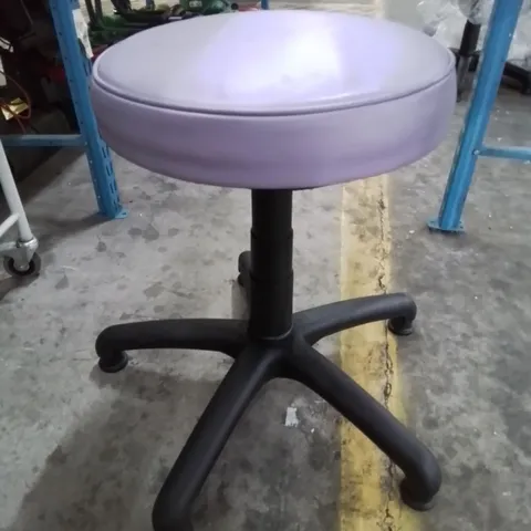 SIX HEIGHT ADJUSTABLE EXAMINATION STOOLS LILAC PU SEAT PADS