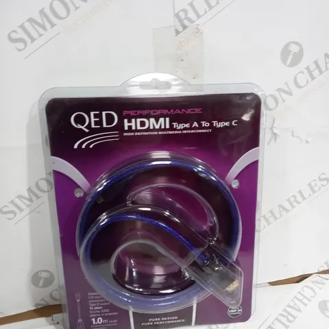 QED PERFORMANCE HDMI TYPE A TO TYPE C HIGH DEFINITION MILTIMEDIA INTERCONNECT 