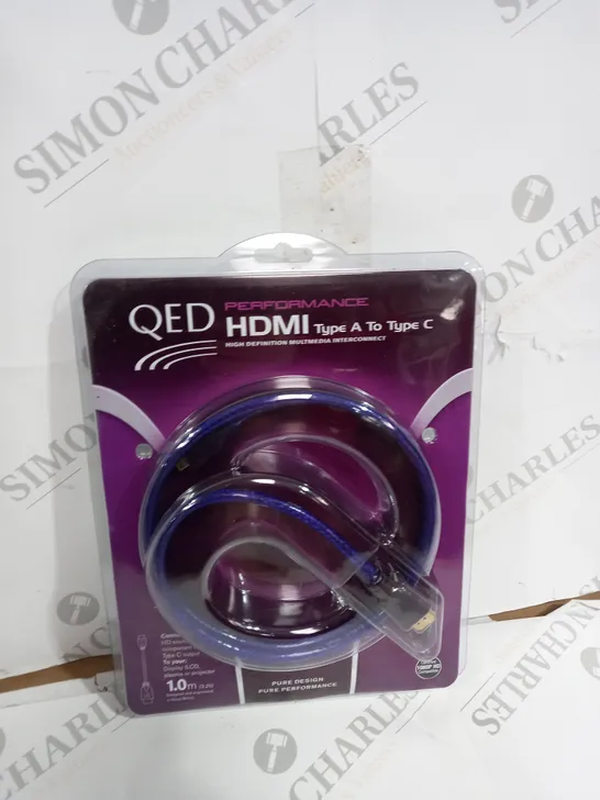 QED PERFORMANCE HDMI TYPE A TO TYPE C HIGH DEFINITION MILTIMEDIA INTERCONNECT 