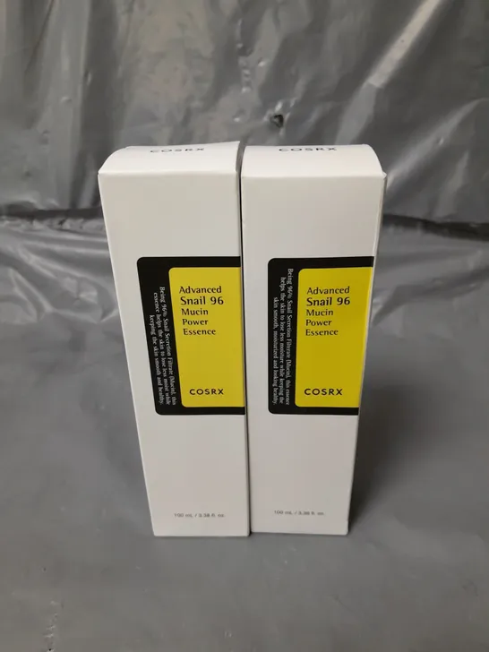 LOT OF 2 COSRX ADVANCED SNAIL 96 MUCIN POWER ESSENCE 100ML