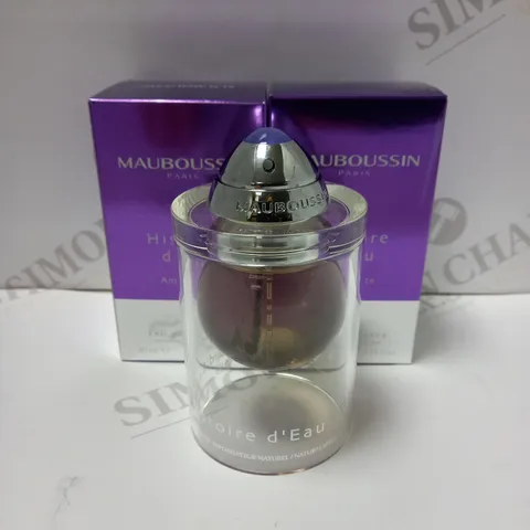 LOT OF 2 X 40ML MAUBOUSSIN HISTOIRE D' EAU AMETHYSTE BY MAUBOUSSIN FOR WOMEN EAU DE TOILETTE SPRAY