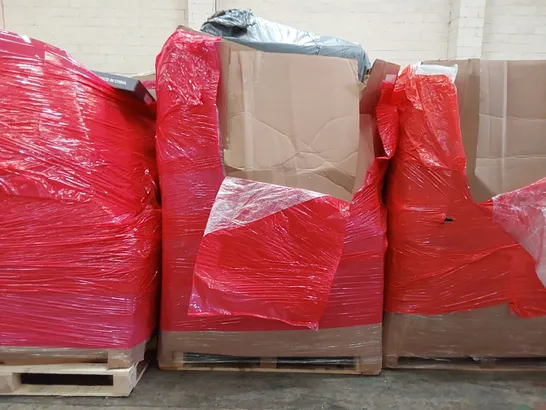 PALLET OF ASSORTED ITEMS INCLUDING: AIR FRYER, ARTIFICIAL CHRISTMAS TREE, LARGE RUG, 3-TIER HEATED CLOTHES DRYER, TOILET SEAT