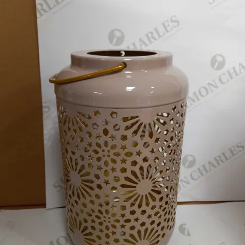 GARDEN REFLECTIONS SET OF 2 PATTERNED SOLAR LANTERNS