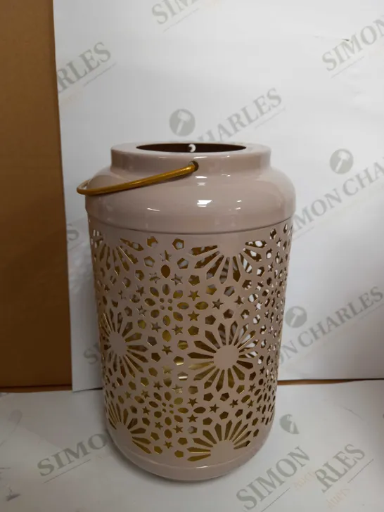 GARDEN REFLECTIONS SET OF 2 PATTERNED SOLAR LANTERNS