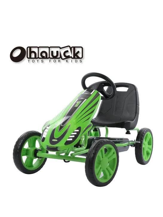 BOXED HAUCK SPEEDSTER GO KART IN GREEN (BOX WATER DAMAGED)  RRP £129.99