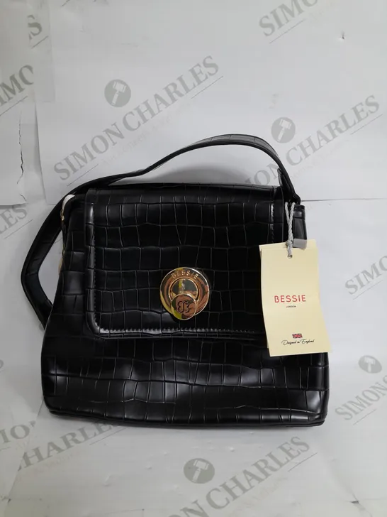 BESSI LONDON SHORT STRAP BLACK BAG 