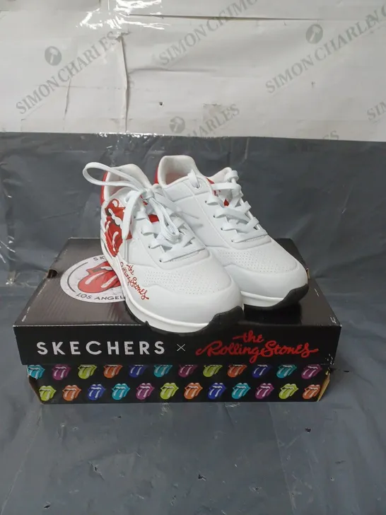 SKECHERS THE ROLLING STONES TRAINERS WHITE SIZE 6