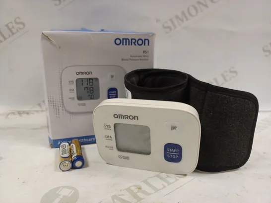 BOXED OMRON RS1 AUTOMATIC WRIST BLOOD PRESSURE MONITOR 