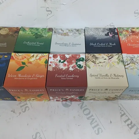 BOXED PRICES CANDLES SET OF 10 JAR CANDLES IN GIFT BOXES - COLLECTION ONLY 