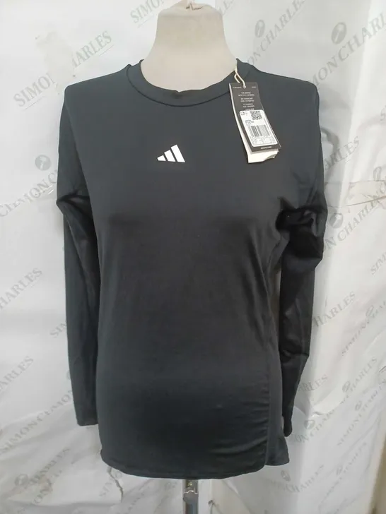 ADIDAS MENS TECHFIT COMPRESSION TRAINING LONG SLEEVE TEE - BLACK - SIZE XL