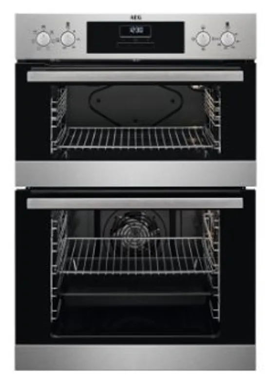 AEG INTEGRATED DOUBLE ELECTRIC OVEN STAINLESS STEEL A/A RATED Model DEB331010M RRP £709