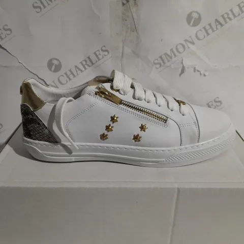 MODA IN PELLE WHITE TRAINER - SIZE 8