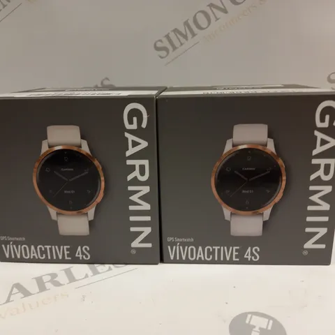 2 X BOXED GARMIN VIVOACTIVE 4S GPS SMART WATCHES  