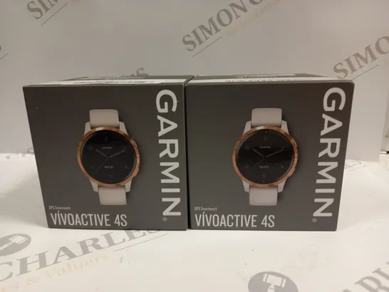 2 X BOXED GARMIN VIVOACTIVE 4S GPS SMART WATCHES  