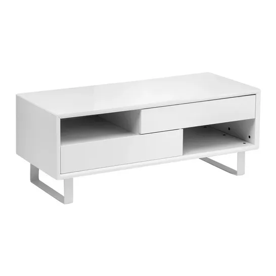 BOXED EBERN DESIGNS COFFEE TABLE HIGH WHITE GLOSS