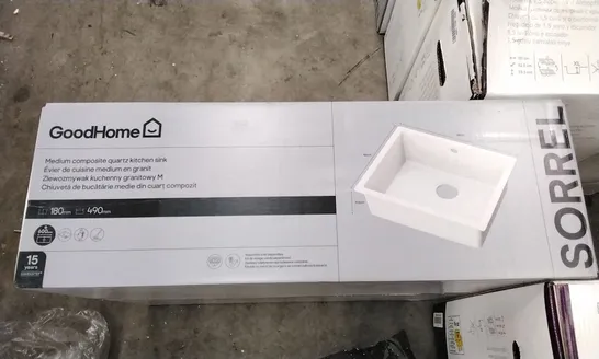 BOXED SORREL MEDIUM COMPOSITE QUARTZ KITCHEN SINK