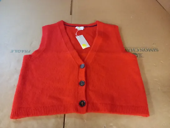 BODEN RED KNIT VEST - M