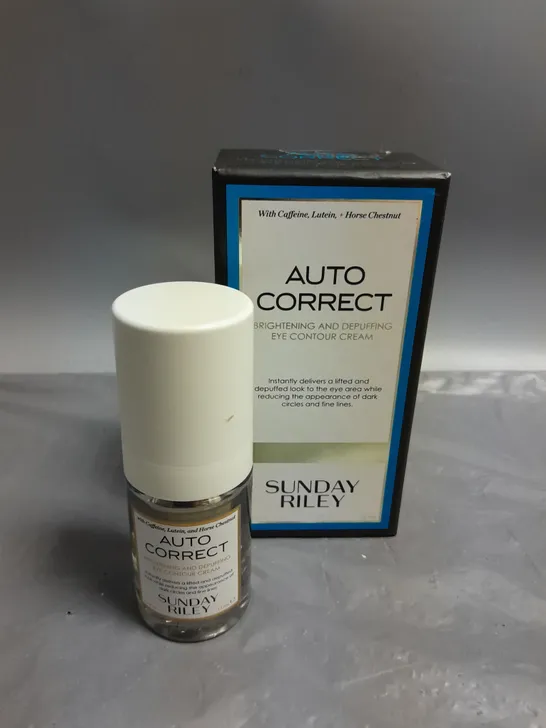 BOXED SUNDAY RILEY AUTO CORRECT BRIGHTENING AND DEPUFFING EYE CONTOUR CREAM 15ML