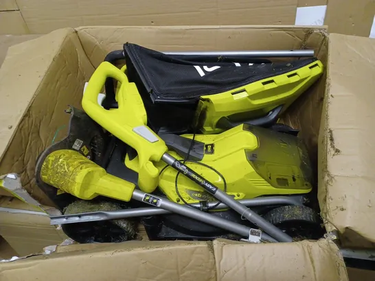 RYOBI 18V ONE+ CORDLESS 33CM LAWNMOWER AND TRIMMER