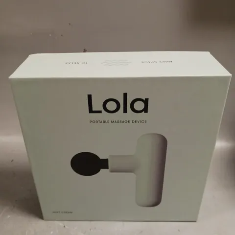 BOXED LOLA PORTABLE MASSAGE DEVICE - MINT CREAM