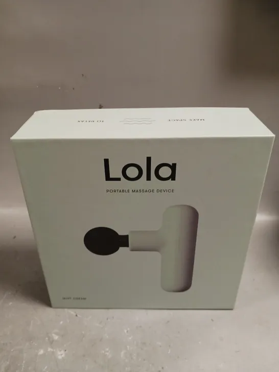 BOXED LOLA PORTABLE MASSAGE DEVICE - MINT CREAM