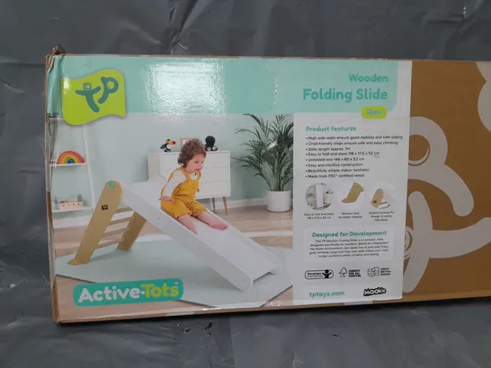 BOXED ACTIVE TOP WOODEN FOLDING SLIDE 18M+ - COLLECTION ONLY RRP £109.99