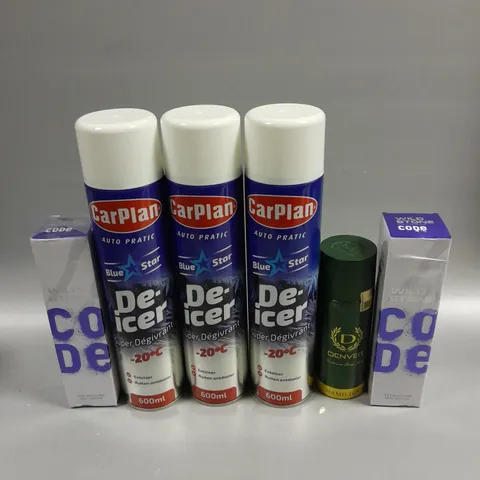 APPROXIMATELY 15 ASSORTED AEROSOLS TO INCLUDE CAR PLAN DE-ICER, WILD STONE CODE PERFUME, DENVER BODY SPRAY ETC - COLLECTION ONLY 