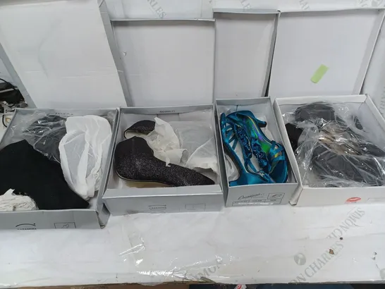 APPROXIMATELY 10 PAIRS OF ASSORTED BOXED SHOES TO INCLUDE BOOTS AND HEELS ETC.