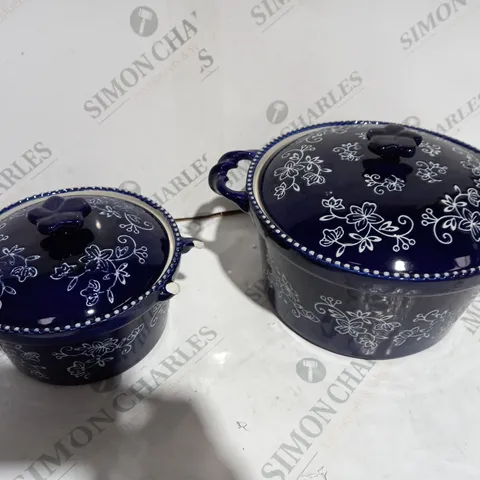 SET OF 2 CASSEROLE DISHES