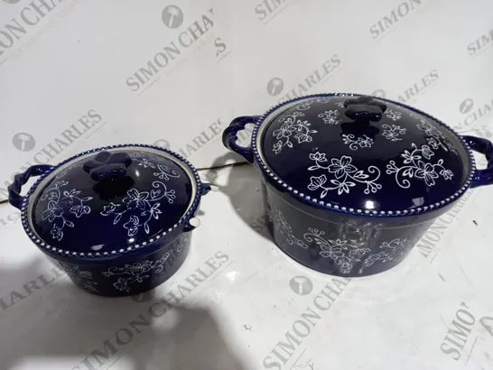 SET OF 2 CASSEROLE DISHES