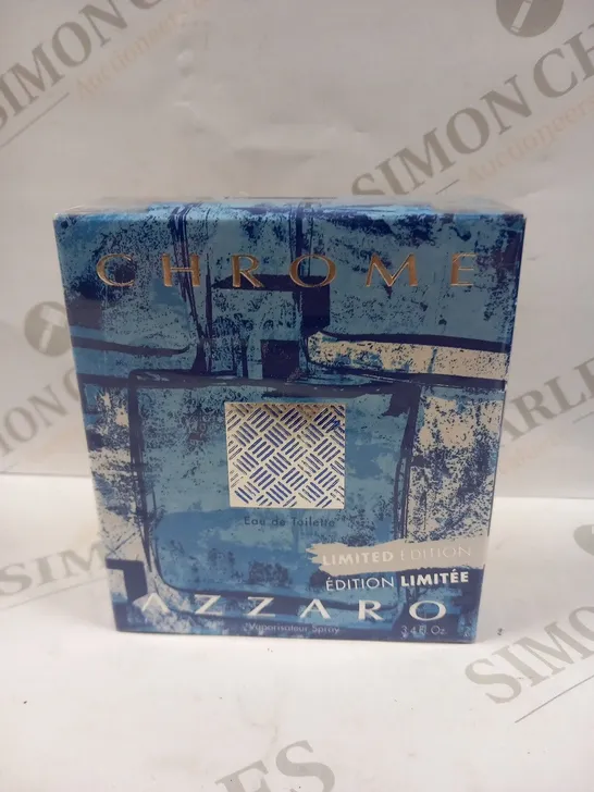 BOXED AND SEALED CHROME EAU DE TOILETTE LIMITED EDITION AZZARO 100ML