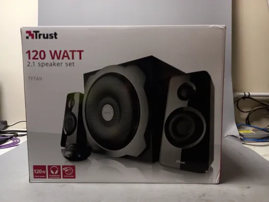 BOXED TRUST 120 WATT 2.1 SPEAKER SET