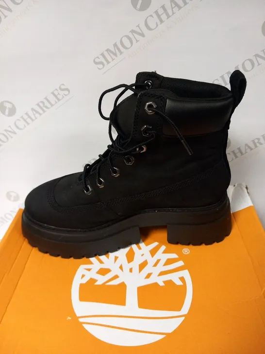 BOXED TIMBERLAND SKY 6IN LACE UP BOOTS IN BLACK SIZE 5