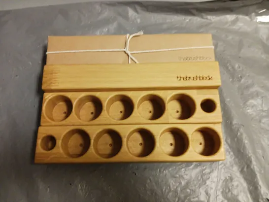 SET OF 4 WOODEN THEBRUSHBLOCKS MAKEUP STORAGE BLOCKS