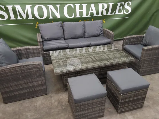 BRAND NEW KANSAS GARDEN AND PATIO RATTAN SOFA SET  RRP £995