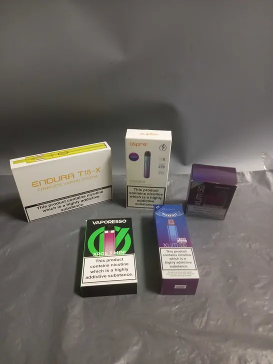 APPROXIMATELY 20 BOXED E-CIGARETTES TO INCLUDE ASPIRE, VAPORESSO, INNOKIN ETC 