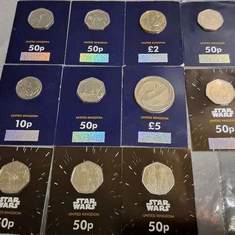 LOT OF 11 ASSORTED UK DENOMINATION COLLECTORS COINS FROM VARIOUS BRANDS