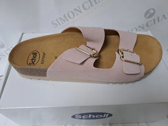 BOXED SCHOLL SANDLES IN PINK SIZE 7  