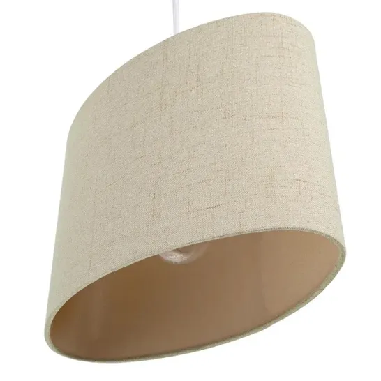 BOXED 18CM LINEN OVAL LAMP SHADE