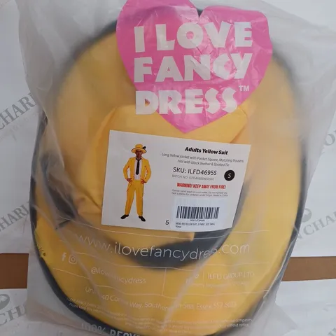 ILOVEFANCYDRESS ADULT YELLOW SUIT - S