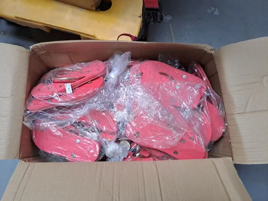 BOXED LOT OF APPROX. 25 PAIRS OF PINK FLIP-FLOPS