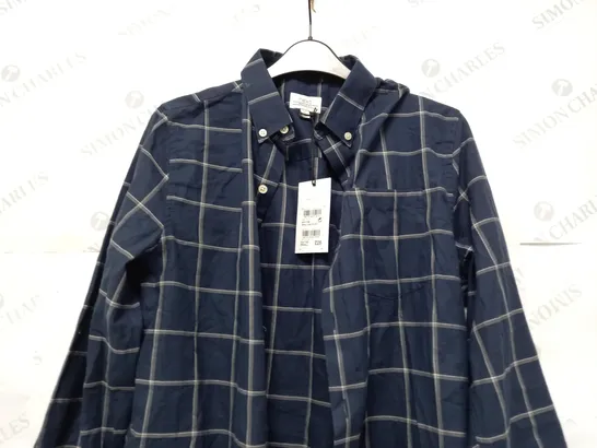 NEXT REGULAR FIT CHECKER SHIRT - SMALL