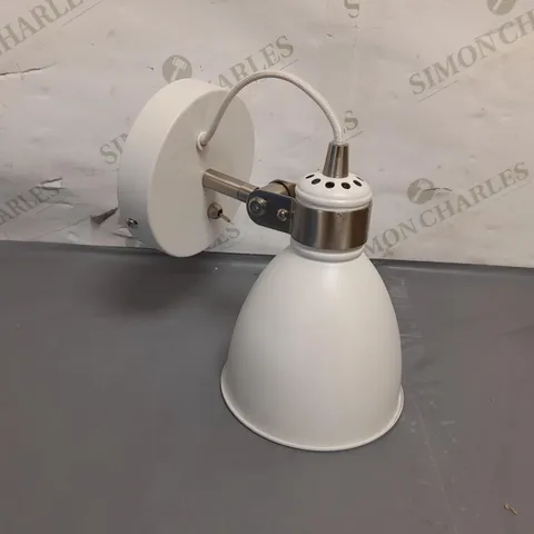 BOXED DAR LIGHTING FREDERICK SINGLE WALL SPOTLIGHT WHITE SATIN CHROME