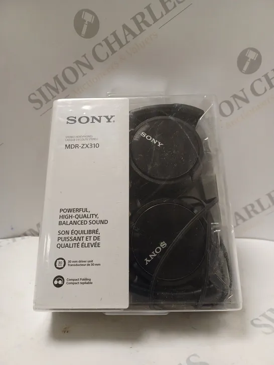 BOXED SONY MDR-ZX310 OVER-EAR HEADPHONES IN BLACK