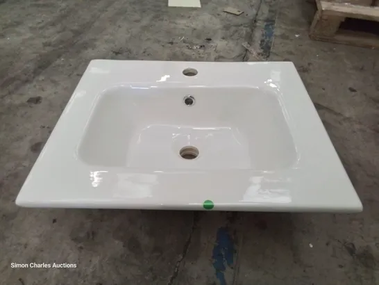 BOXED CANELLI CERAMIC SINGKE TAP VANITY BASIN WHITE 500 × 400mm