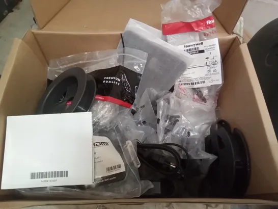 BOX OF ASSORTED TECH PARTS & FITTINGS