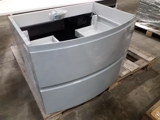 BRAND NEW CURVED VANITY UNIT GREY - 700×500×500MM