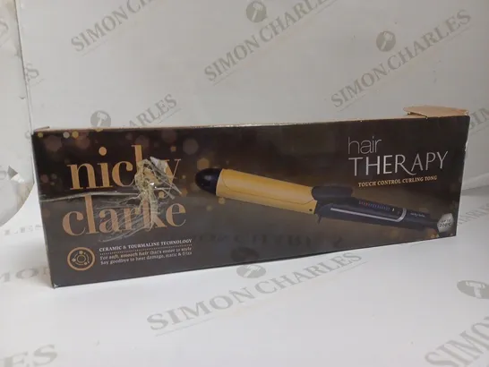 BOXED NICKY CLARKE HAIR THERAPY TOUCH CONTROL CURLING TONG NTS051