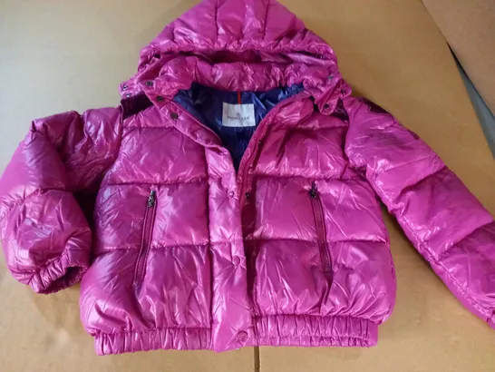 MONCLER PINK KIDS COAT - 10 140CM